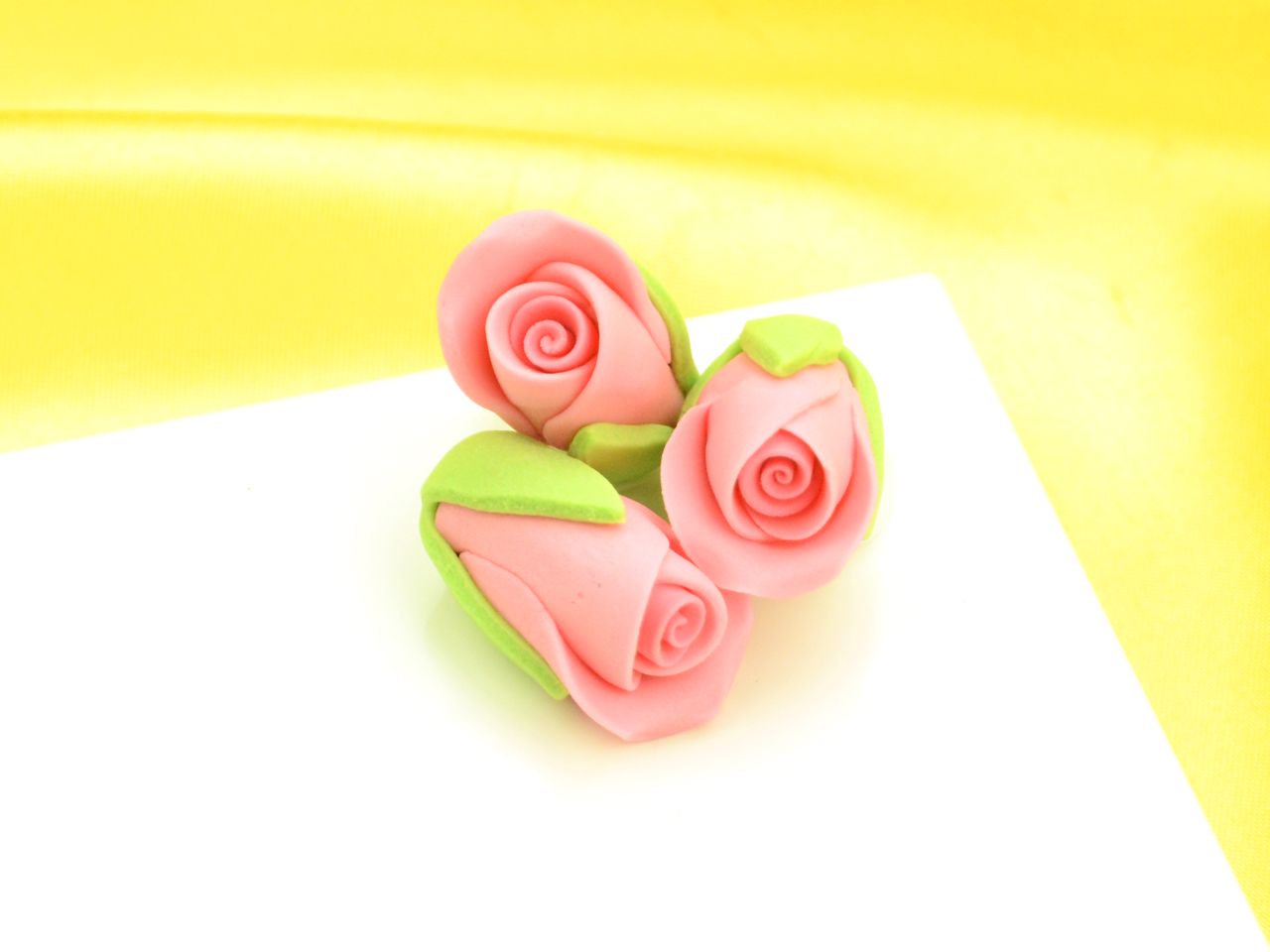 rosenknospen rosa zucker 3 stueck