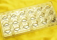 Magnet-Pralinenformen für strukturierte Pralinen und 3D-Formen
