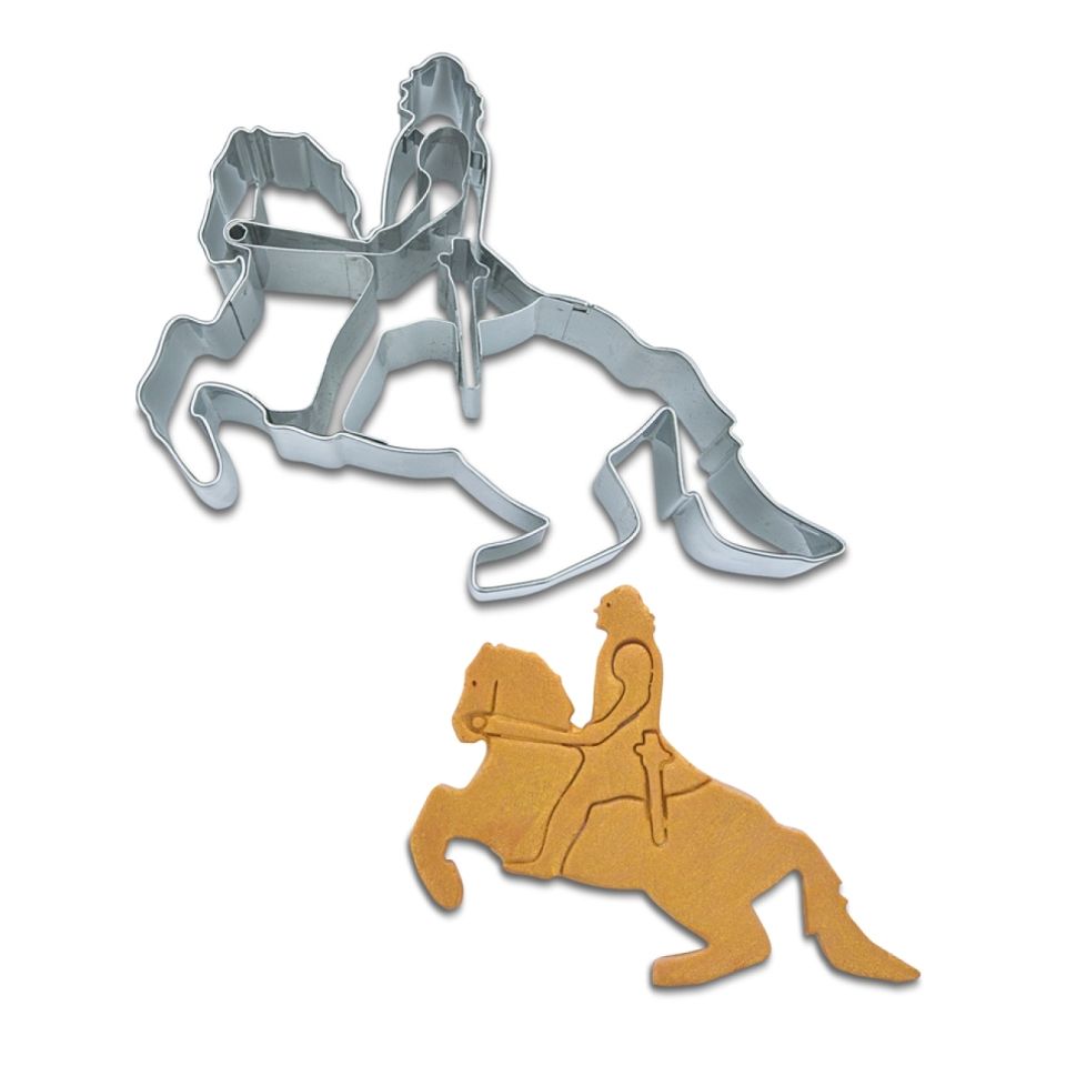 plaetzchen ausstecher ritter mit pferd goldener reiter dresden
