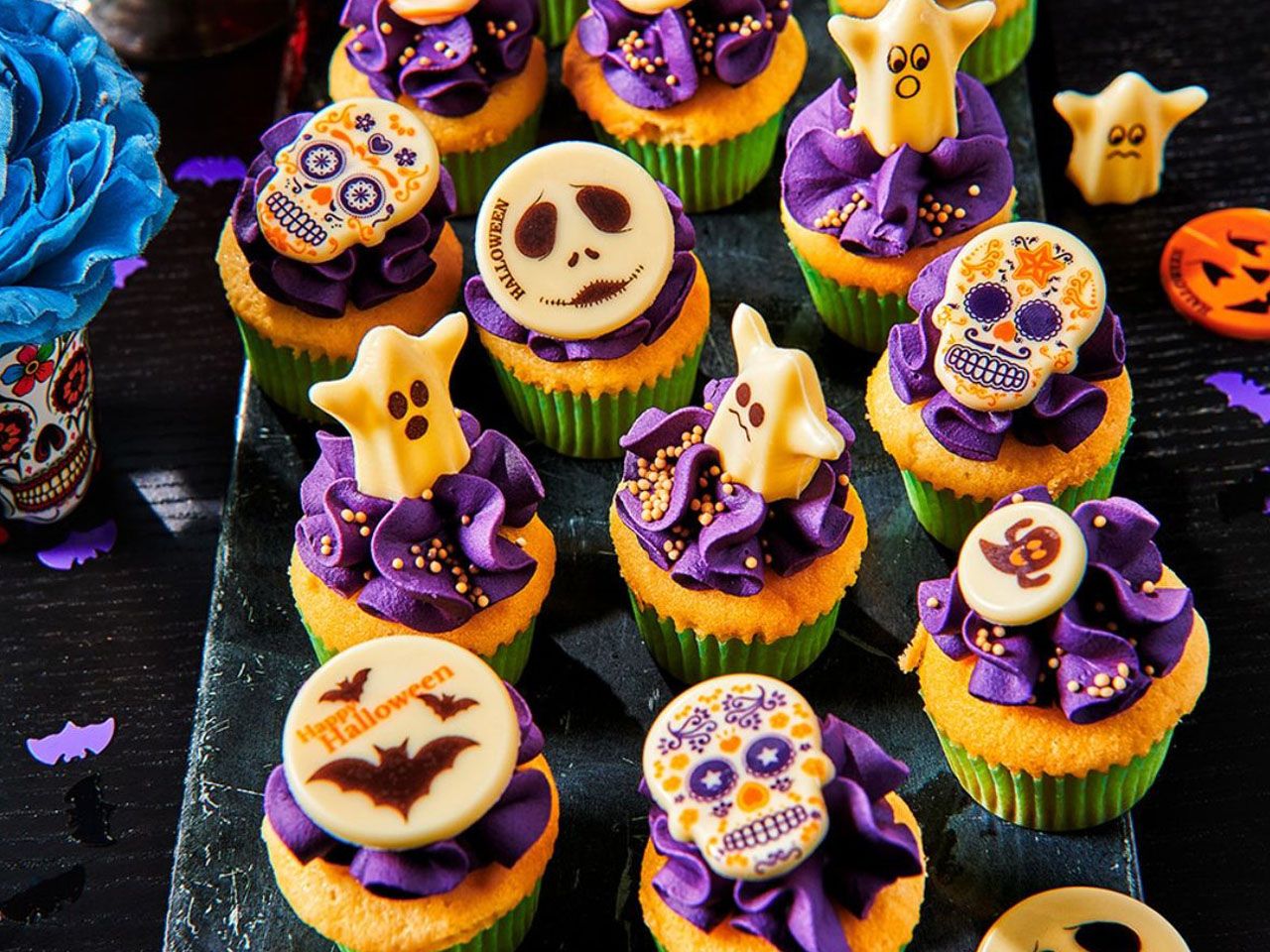 schokoladendekor day of the dead 12 stueck