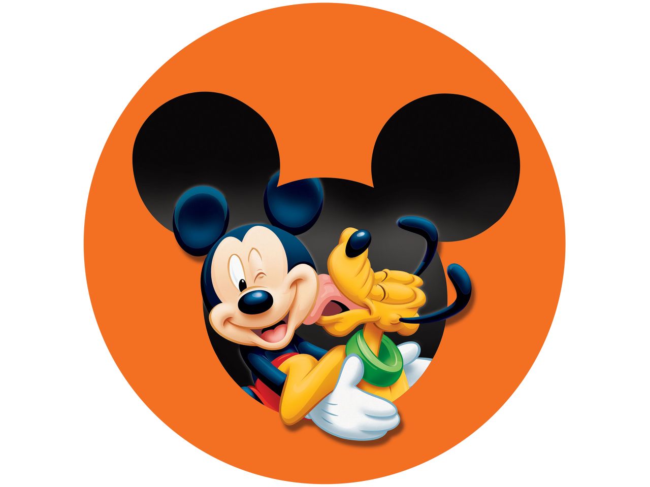 tortenaufleger mickey maus und pluto rund 20cm