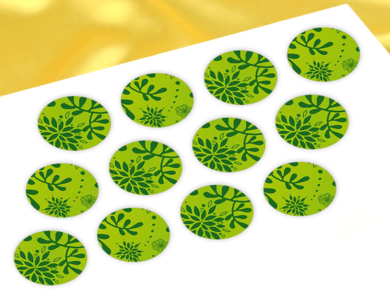 cupcake buttons pflanzen gruen 12 stueck
