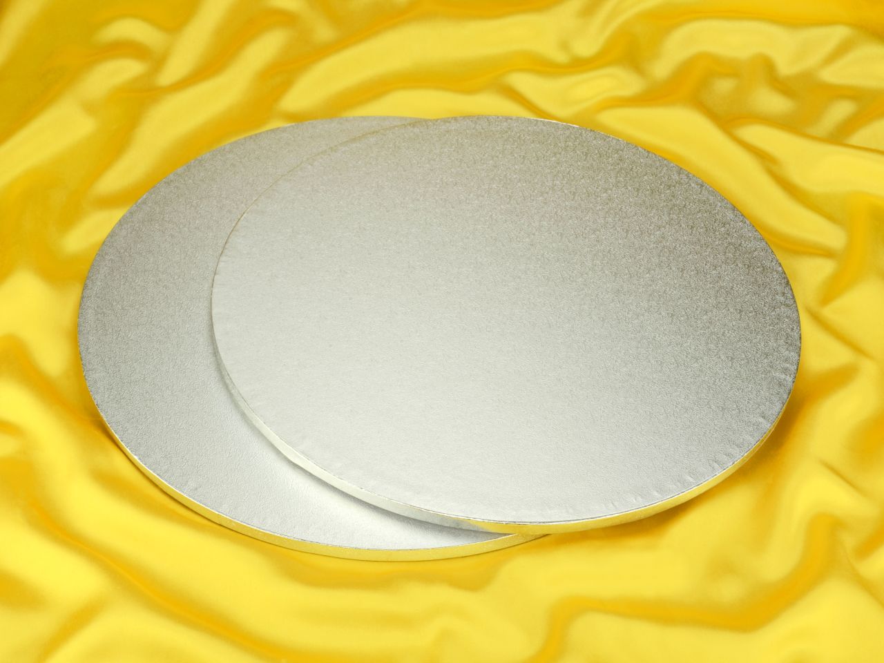 cakeboard rund 40cm silber