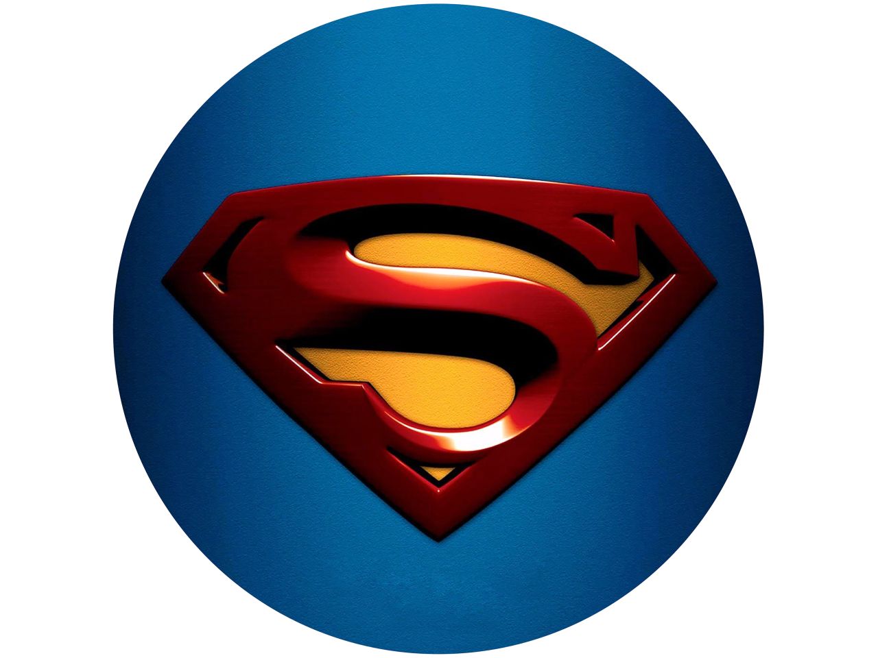 tortenaufleger superman logo 2 rund 20cm