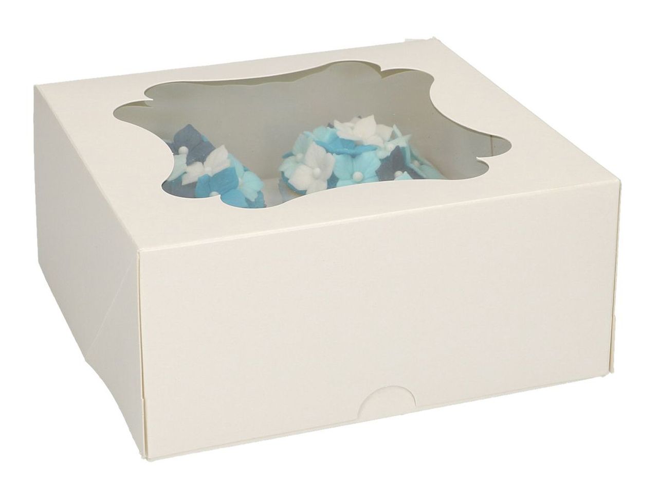 cupcake box fuer 4 cupcakes weiss