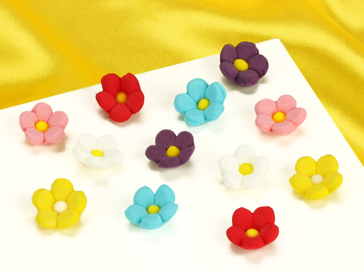 blumen 13mm bunt zucker 36 stueck