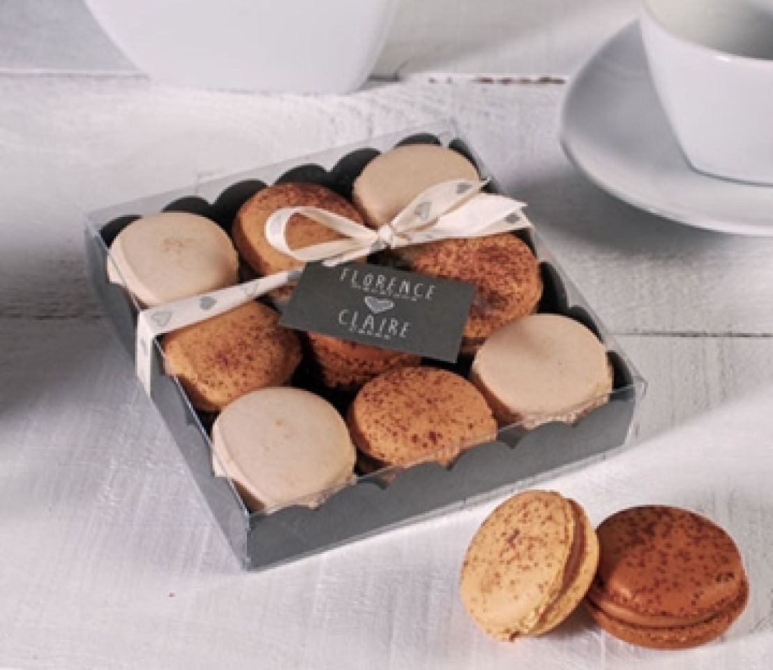macarons schachtel mit deckel fuer 9 macarons schwarz