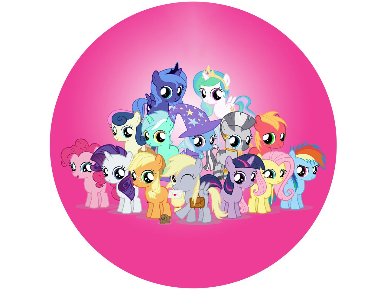 tortenaufleger my little pony pink 2 rund 20cm
