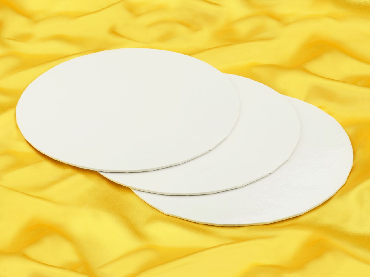 cakecard rund 20cm weiss 3 stueck