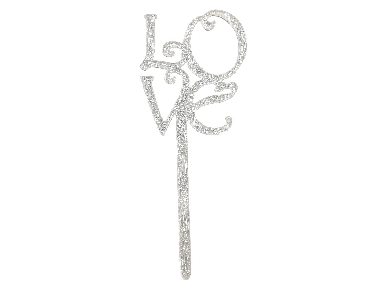 cupcake topper love silber 8 stueck