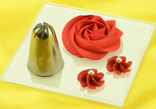 Rosentüllen für Rosenblüten auf Torten und Cupcakes