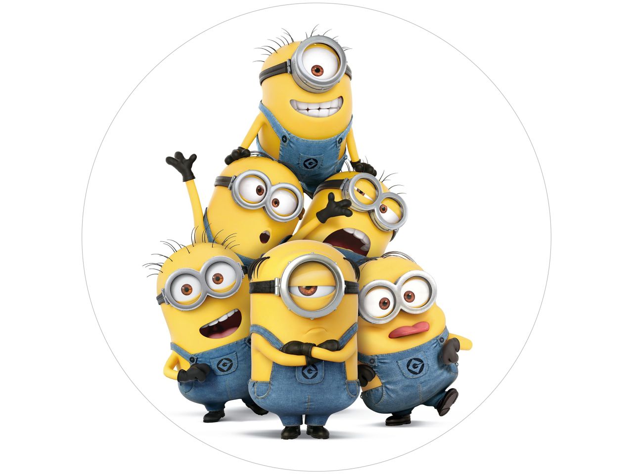 tortenaufleger minions pyramide rund 20cm