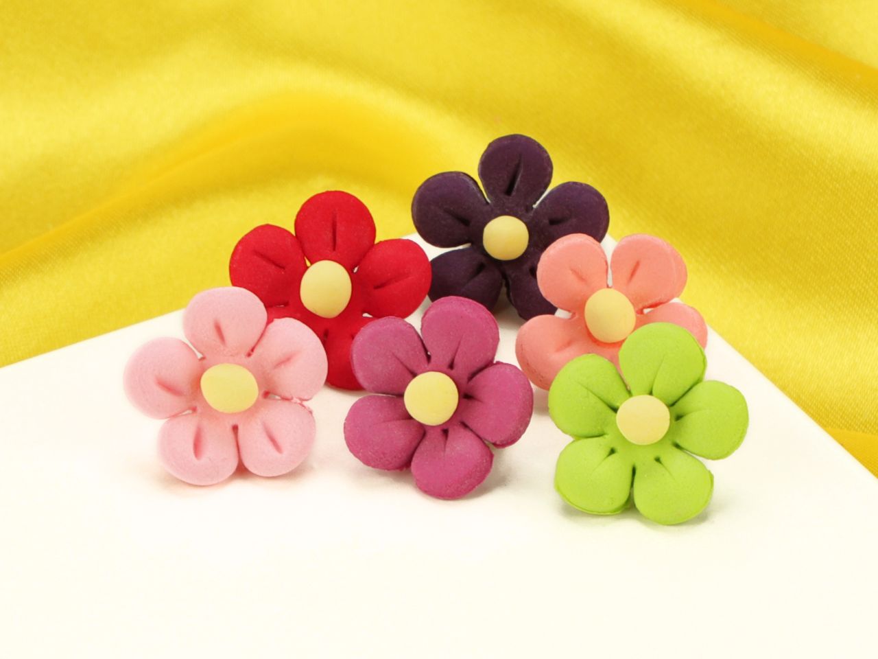 blumen 21mm bunt zucker 10 stueck