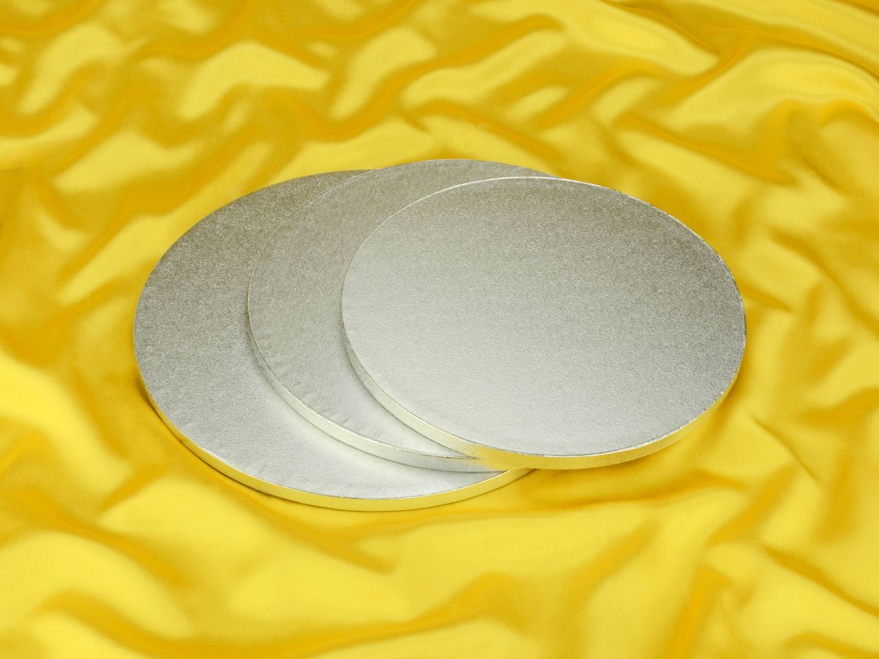 cakeboard rund 25cm silber