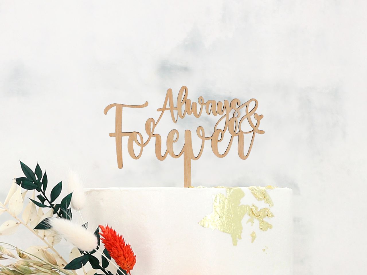 cake topper holz always forever