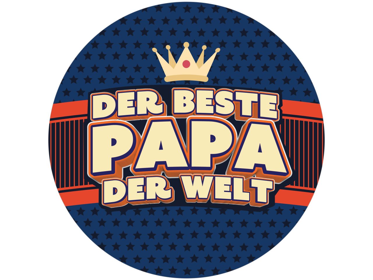 tortenaufleger der beste papa der welt rund 20cm