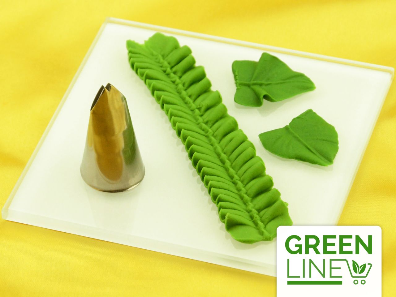 garniertuelle blatttuelle klein 14mm x 2mm greenline
