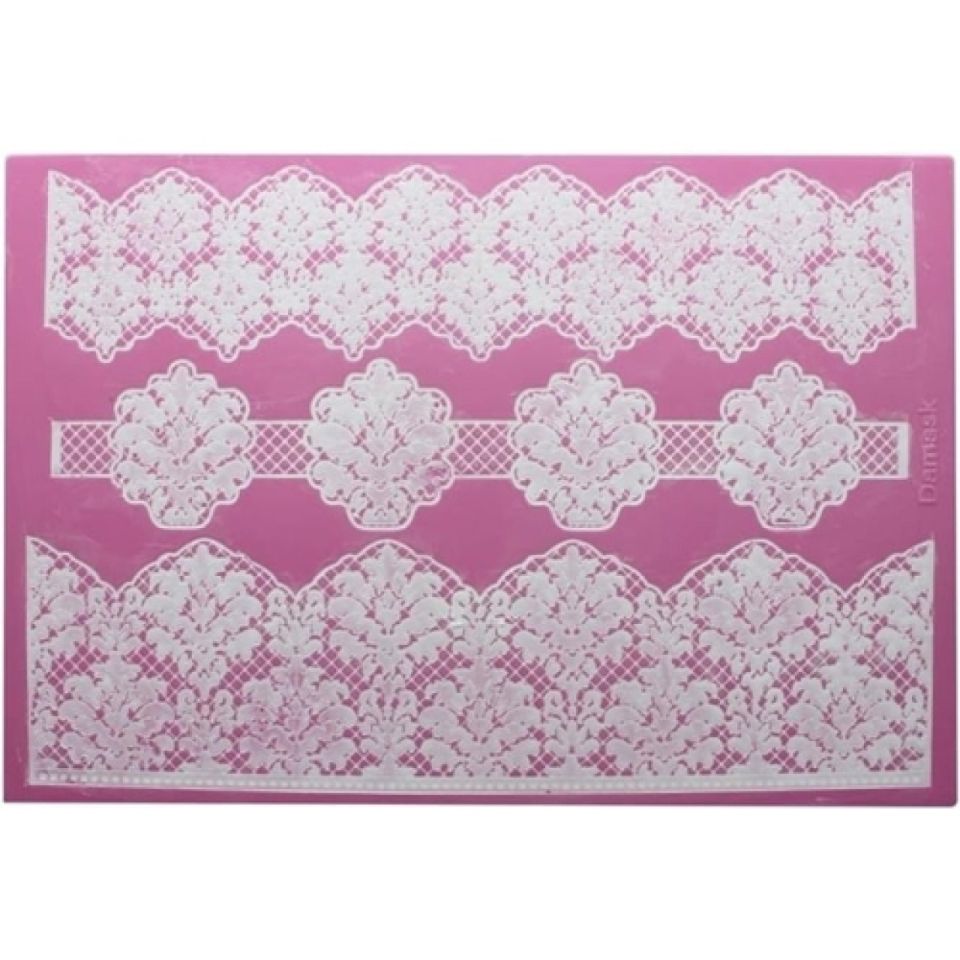 cake lace matte damask fuer essbare spitze