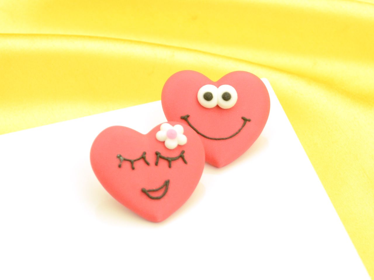 herz mit gesicht zucker 10 stueck
