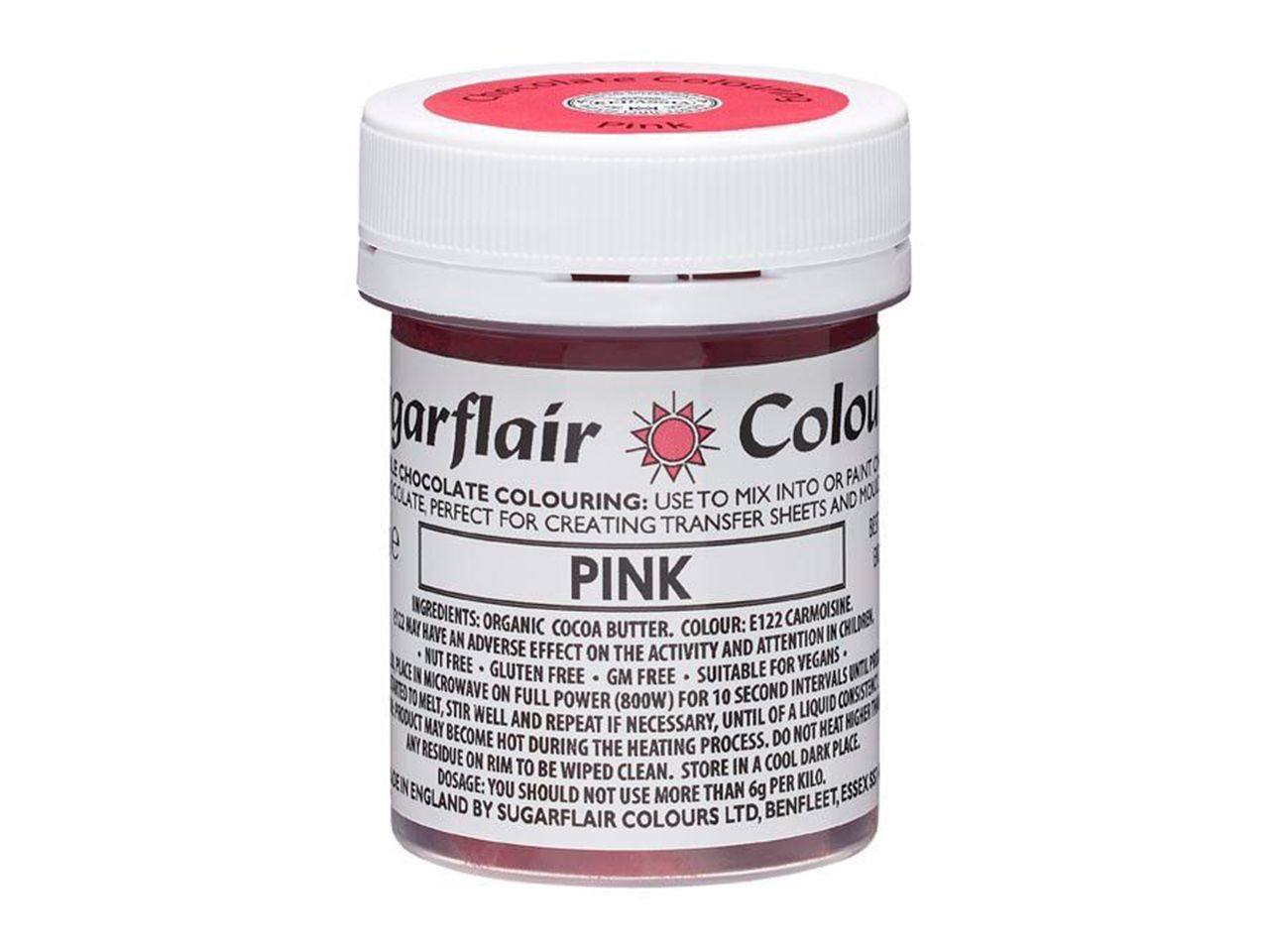 sugarflair schokoladenfarbe pink 35g